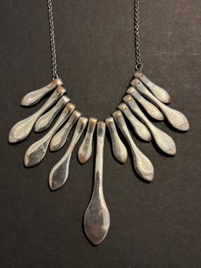 Viola Silver Teardrop Necklace - by Aster